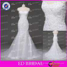 Real Photo Custom Made Sweetheart Neckline Lace Appliqued Sequins Mermaid Wedding Dress Patterns